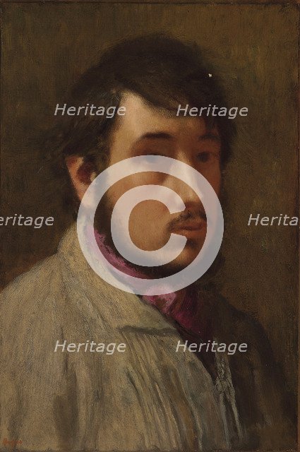 Self-Portrait, c. 1858. Artist: Degas, Edgar (1834-1917)