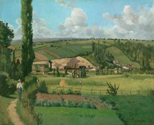 Landscape at Les Pâtis, Pontoise, 1868. Creator: Camille Pissarro.