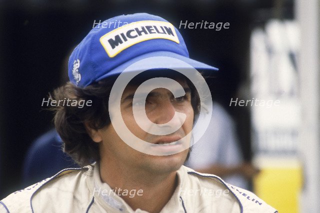 Nelson Piquet at the British Grand Prix, Silverstone, Northamptonshire, 1983. Artist: Unknown