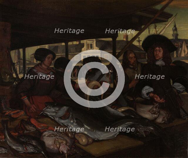 The Nieuwe Vismarkt (New Fish Market) in Amsterdam, 1655-1692. Creator: Emanuel de Witte.