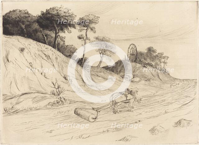 Landscape with Roller (Le paysage au rouleau). Creator: Alphonse Legros.