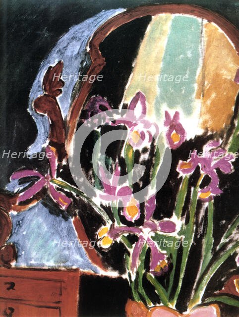 Vase of Irises' (detail), 1912. Creator: Henri Matisse.