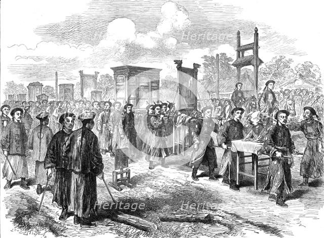 The Chinese Imperial Marriage at Pekin: procession of the bride's trousseau, 1872. Creator: Unknown.