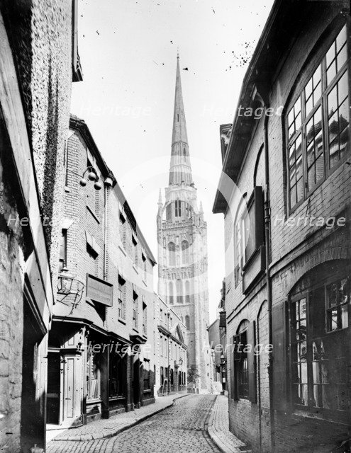 St Michaels Church, Coventry, West Midlands, c1860-c1922. Artist: Henry Taunt