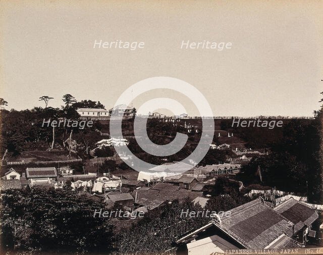 A Japanese village in wooded country, c1873. Creator: William Pryor Floyd.