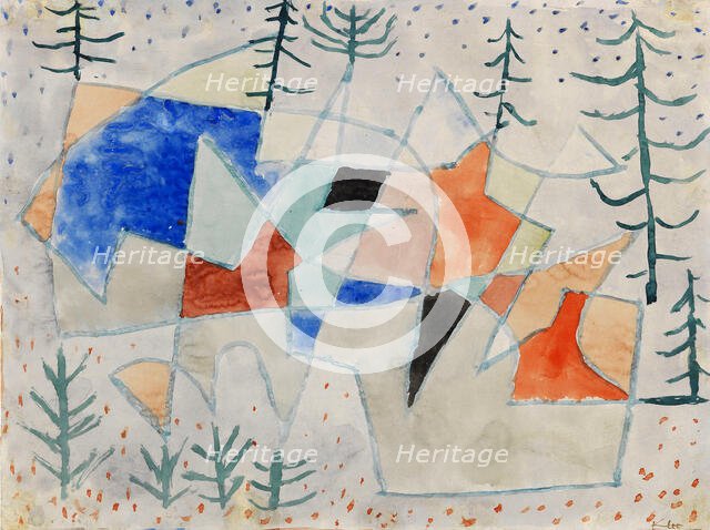 Edelklippe (Noble cliff), 1933. Creator: Klee, Paul (1879-1940).