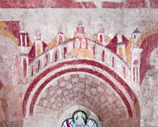 Medieval wall painting, St Mary's Church, Kempley, Gloucestershire, c2010. Artist: Peter Williams.