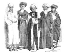 Sketches in the Persian Gulf - Persian and Arab inhabitants of Bushire - from a photograph, 1857. Creator: Unknown.