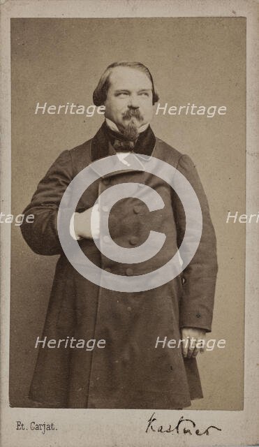 Portrait of the Composer Jean-Georges Kastner (1810-1867), 1867. Creator: Carjat, Étienne (1828-1906).