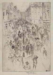 New Oxford Street, London, 1893. Creator: Joseph Pennell.