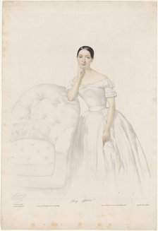 Portrait of the Ballet dancer Fanny Elssler (1810-1884), 1838.