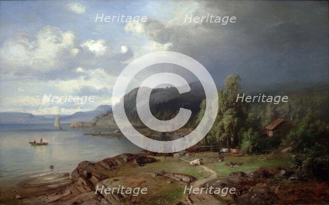 Landscape near Holmestrand, 1871. Creator: Christian Delphin Wexelsen.