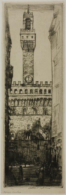 Palazzo Vecchio, Florence, 1909. Creator: Donald Shaw MacLaughlan.