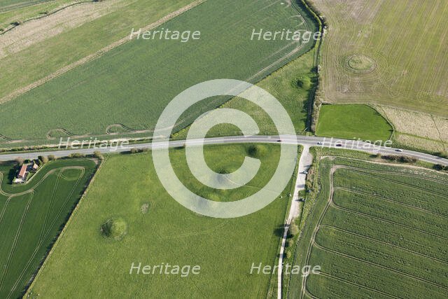 Overton Hill round barrow cemetery and The Sanctuary, Wiltshire, 2015. Creator: Historic England.