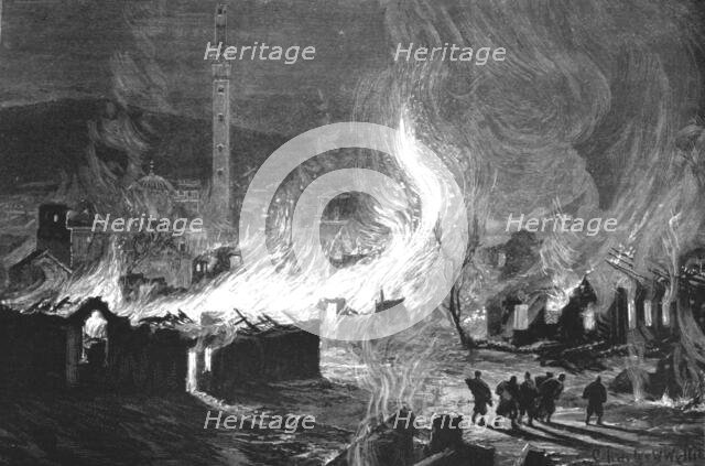 ''The Great Fire at Salonica; Scene near the Mosque of Saint Sophia soon after the outbreak', 1890. Creator: Unknown.