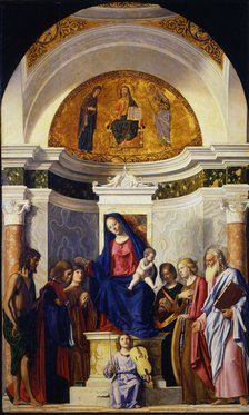 Virgin and Child with Saints John the Baptist, Cosmas and Damian, Catherine and Paul, ca 1506-1507. Artist: Cima da Conegliano, Giovanni Battista (ca. 1459-1517)