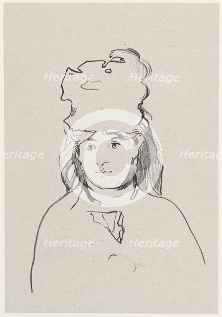 Berthe Morisot, 1872. Creator: Edouard Manet.