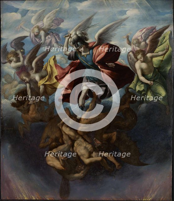 The Fall of the Rebel Angels, c. 1650. Creator: López de Arteaga, Sebastián (1610-1652).