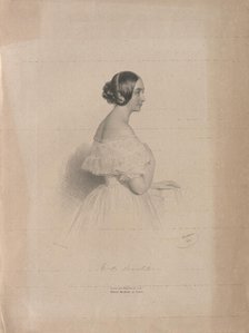 Portrait of the Opera singer Marietta Brambilla (1807-1875), 1839. Creator: Kriehuber, Josef (1800-1876).
