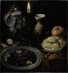 Still life with Roasted Chestnuts, c1630. Creator: Gottfried de Wedig