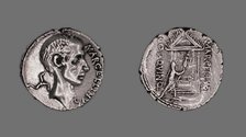 Denarius (Coin) Portraying Marcus Claudius Marcellus, 50-49 BCE, issued by Roman Republic, P. Cornel Creator: Unknown.