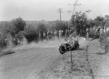 Riley 9 Brooklands, Bugatti Owners Club Hill Climb, Chalfont St Peter, Buckinghamshire, 1935. Artist: Bill Brunell.