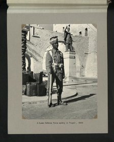A Sudan Defence Force sentry in Tripoli, 1943. Creators: Colonial Office, Unknown.