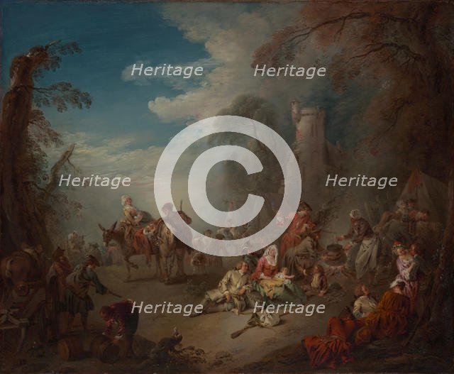 Troops at Rest, ca. 1725. Creator: Jean-Baptiste Pater.