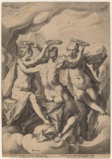 The Three Graces, 1588. Creator: Jacob Matham.