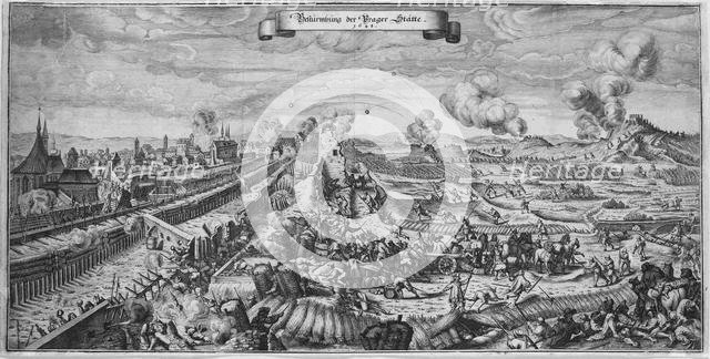 The Battle of Prague on October 1648, 1648. Creator: Merian, Matthäus, the Elder (1593-1650).