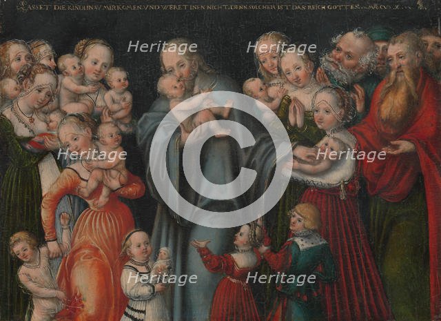 Christ Blessing the Children, ca. 1545-50. Creator: Lucas Cranach the Younger.