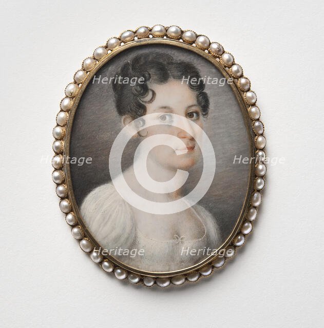 Unknown young lady, c1800. Creator: Johan Gustaf Hofvenskold.