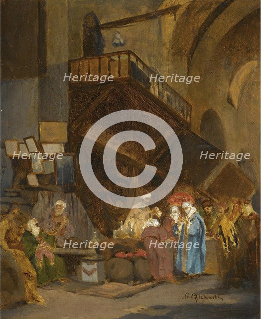 Bazaar in Constantinople. Artist: Khlebovsky, Stanislav (1835-1884)
