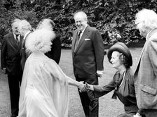 The Queen Mother greeting Margaret Thatcher at Clarence House, London, 1980. Artist: Unknown