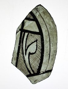 Glass Fragment, French or British, ca.1300. Creator: Unknown.