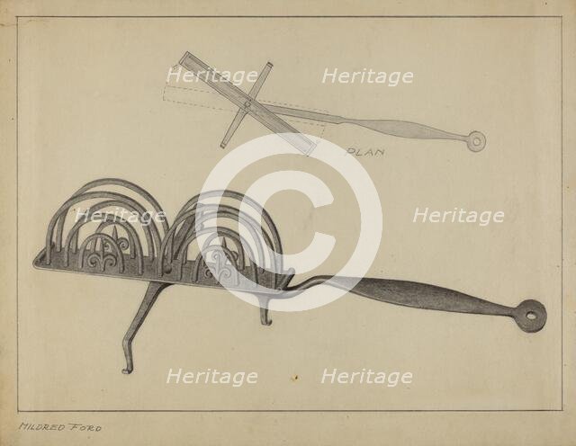 Toast Rack, c. 1936. Creator: Mildred Ford.