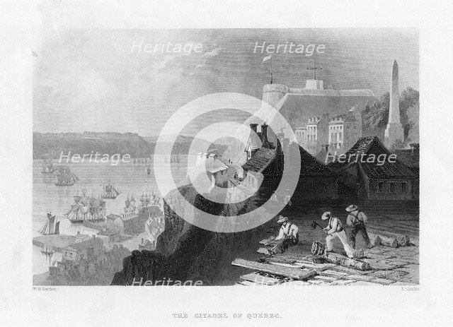 The citadel of Quebec, Canada, 19th century. Artist: E Challis