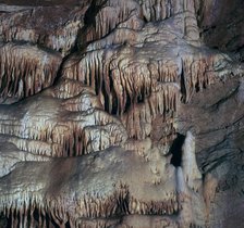 Limestone caves in Hungary. Artist: CM Dixon Artist: Unknown