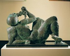  'Bacchante', bronze Sculpture by Manolo Martinez Hugué, 1934.