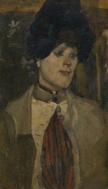Portrait of a Chanteuse, 1880. Creator: George Hendrik Breitner.