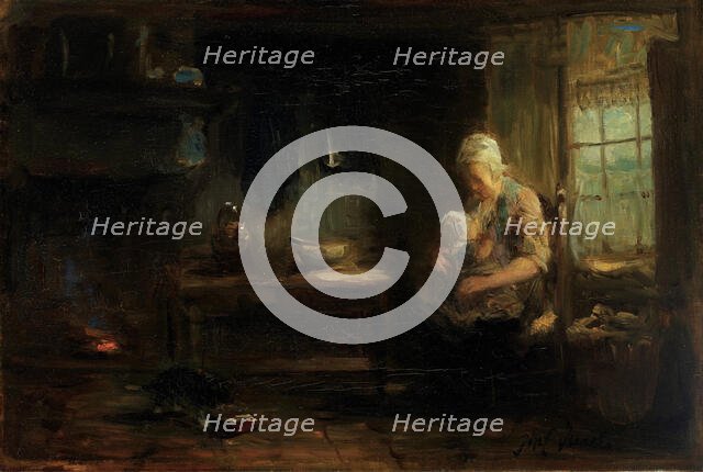 The Young Mother, 19th or 20th century. Creator: Jozef Israels.