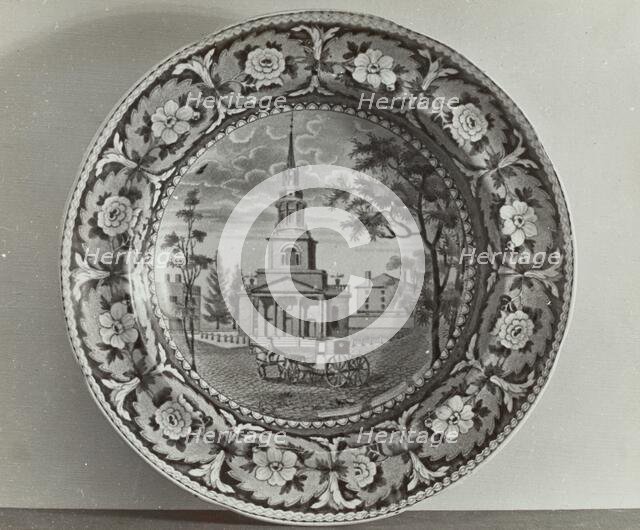 Plate - "Octagon Church, Boston", c. 1936. Creator: Helmut Hiatt.