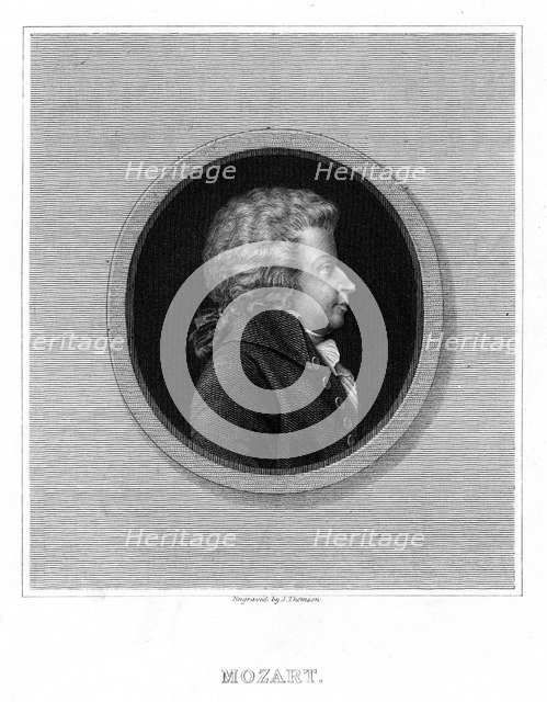 Wolfgang Amadeus Mozart, 18th century Austrian composer, 1837. Artist: Unknown