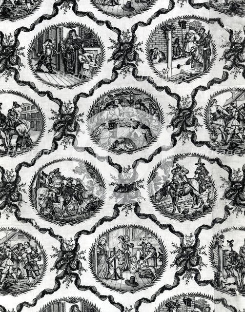 Bedcover, England, 1780s. Creator: William Hogarth.
