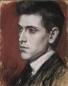 Portrait of the pianist and composer Franco Sartori (1892-1965), 1911. Creator: Moggioli, Umberto (1886-1919).