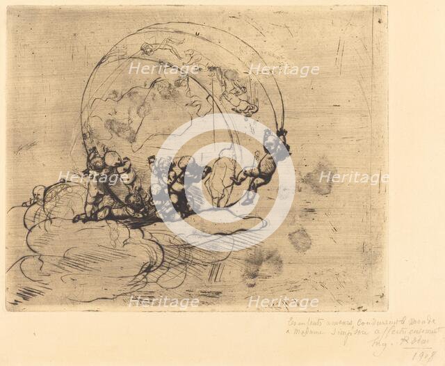 Les Amours Conduisant le Monde, 1881. Creator: Auguste Rodin.