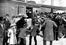 The Danes and the British Lion: sketch on board the "Tantallon Castle" at Copenhagen, 1895. Creator: George Meisenbach.