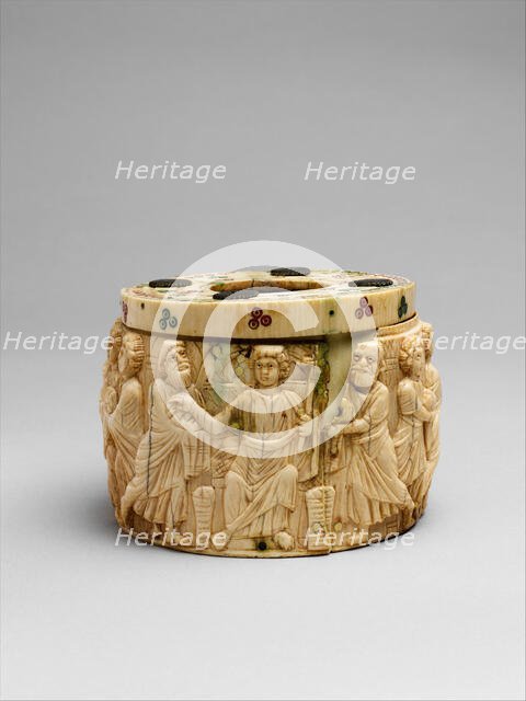 Pyxis with the Miracle of Christ’s Multiplication of the Loaves, Byzantine, 6th century. Creator: Unknown.