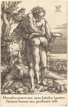Hercules Fighting the Rivergod Achelus, 1550. Creator: Heinrich Aldegrever.