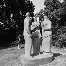 'Three Standing Figures' by Henry Moore, Battersea Park, London, 1962-1964. Artist: John Gay